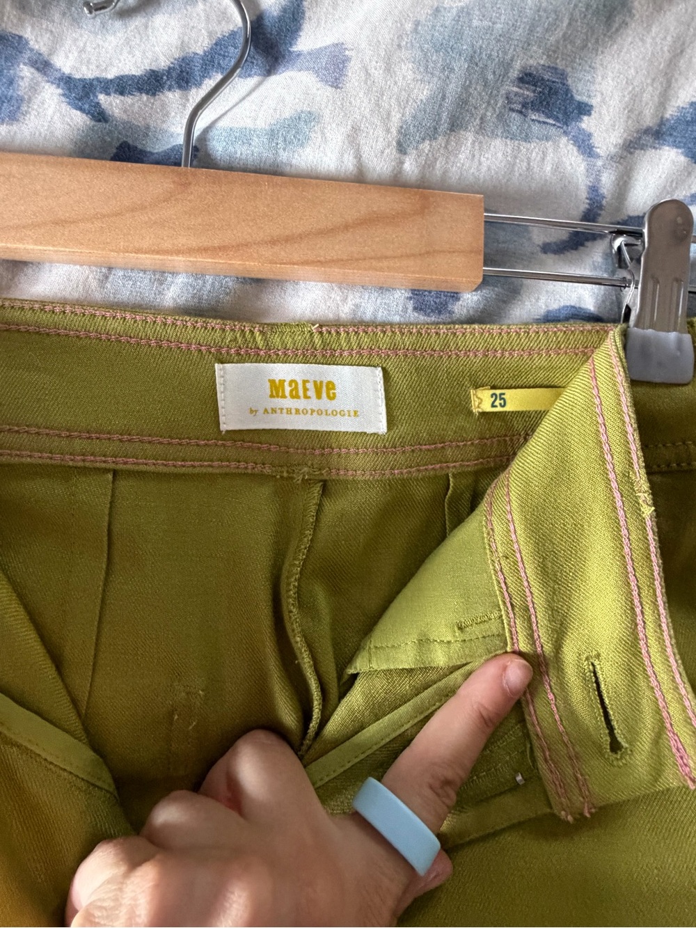 Anthropologie Ettie High-Rise Crop Wide-Leg Pants by Maeve: Linen Edition holly - Picture 10 of 11